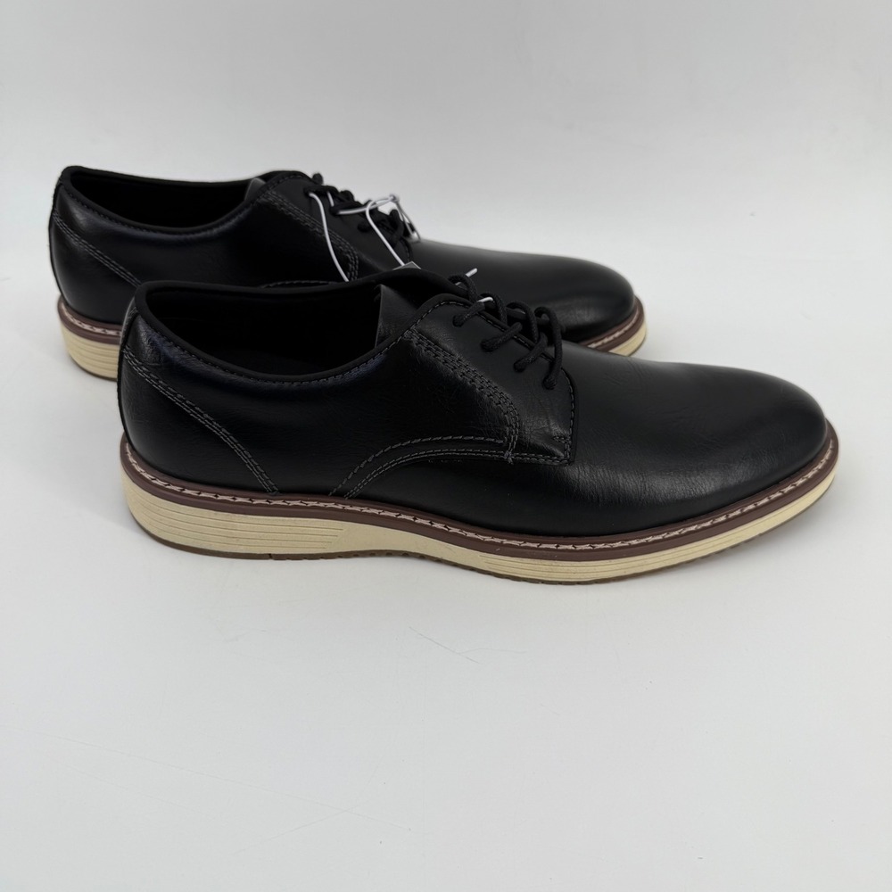 NEW Steve Madden P-Jansen 1849688 Men's Black Leather Lace Up Dress Shoes sz10.5 - Picture 3 of 6